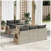 Image de Salon de jardin Vidaxl resine tressee gris 6 pieces x 62 x 69 5 personnes