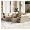 Image de Salon de jardin resine tressee beige 9 pieces x 62 x 69 9 personnes