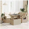 Image de Ensembles canapes. fauteuils et tables de jardin resine tressee beige 5 pieces x 62 x 69 4 personnes