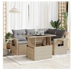 Image de Resine tressee salon de jardin 5 pieces 4 personnes x 62 x 69 beige