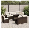 Image de Salon de jardin resine tressee marron 9 pieces x 62 x 69 9 personnes