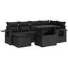Image de Ensembles canapes. fauteuils et tables de jardin resine tressee noir 7 pieces x 62 x 69 7 personnes