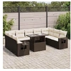 Image de Salon de jardin resine tressee marron 10 pieces x 62 x 69 9 personnes