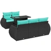 Image de Salon de jardin modulable GENERIQUE rotin 6 pieces 55 x 62 x 69 cm
