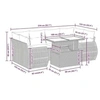 Image de Salon de jardin modulable GENERIQUE noir rotin 7 pieces 55 x 62 x 69 cm