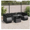 Image de Salon de jardin resine tressee noir 8 pieces x 71 x 69 7 personnes