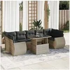 Image de Ensembles canapes. fauteuils et tables de jardin resine tressee gris 8 pieces x 71 x 69 7 personnes
