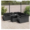 Image de Salon de jardin resine tressee noir 9 pieces x 71 x 69 8 personnes