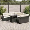 Image de Salon de jardin resine tressee noir 9 pieces x 71 x 69 9 personnes