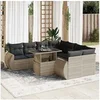Image de Salon de jardin resine tressee gris 9 pieces x 71 x 69 8 personnes