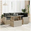 Image de Salon de jardin resine tressee gris 5 pieces 62 x 71 x 69 4 personnes