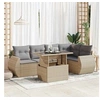 Image de Salon de jardin resine tressee beige 6 pieces x 71 x 69 6 personnes