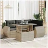 Image de Salon de jardin GENERIQUE 6 pieces resine tressee 62 x 71 x 69 cm 5 personnes