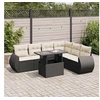 Image de Ensembles canapes. fauteuils et tables de jardin resine tressee noir 7 pieces x 71 x 69 7 personnes