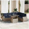 Image de Salon de jardin resine tressee gris 7 pieces 62 x 62 x 69 cm
