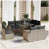 Image de Salon de jardin rotin gris 9 pieces x 71 x 69 9 personnes