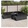 Image de Salon de jardin modulable 11 pieces resine tressee 10 personnes 100 x 55 x 73 cm noir