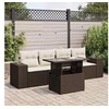 Image de Salon de jardin modulable rotin marron 5 pieces 5 personnes