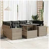 Image de Salon de jardin modulable resine gris 7 pieces 7 personnes