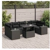 Image de Salon de jardin modulable GENERIQUE 7 personnes resine tressee 8 pieces 100 x 55 x 73 cm noir