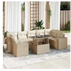 Image de Salon de jardin modulable GENERIQUE resine tressee 8 pieces 100 x 55 x 73 cm 7 personnes