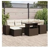 Image de Salon de jardin modulable resine tressee marron 1 personnes 100 x 55 x 73 cm 7 pieces