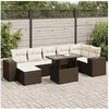 Image de Salon de jardin modulable GENERIQUE 8 pieces resine tressee 100 x 55 x 73 cm 1 personnes