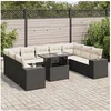 Image de Salon de jardin modulable GENERIQUE 9 personnes 10 pieces 100 x 55 x 73 cm resine tressee