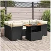 Image de GENERIQUE Salon de jardin modulable 7 pièces - Résine tressée noir - 6 personnes