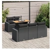 Image de Salon de jardin modulable resine tressee noir 6 pieces 100.0 x 55 x 73 5 personnes