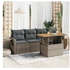 Image de Salon de jardin modulable GENERIQUE 5 pieces resine tressee 100 x 55 x 73 cm 4 personnes