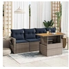 Image de Salon de jardin 5 pcs avec coussins gris résine tressée, ensemble de canapés d'extérieur, ensemble de canapé d'angle 3327099