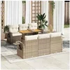 Image de Salon de jardin modulable GENERIQUE 7 pieces 2 personnes 100 x 55 x 73 cm resine tressee