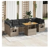 Image de Salon de jardin modulable GENERIQUE 7 personnes 8 pieces 100 x 55 x 73 cm resine tressee