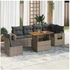 Image de Salon de jardin modulable GENERIQUE resine tressee 7 pieces 100 x 55 x 73 cm 6 personnes