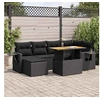 Image de Salon de jardin modulable GENERIQUE resine tressee 7 pieces 2 personnes 100 x 55 x 73 cm noir