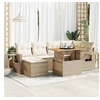 Image de Salon de jardin modulable GENERIQUE resine tressee 6 personnes 100 x 55 x 73 cm 7 pieces