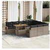 Image de Salon de jardin modulable resine tressee gris 11 pieces 100.0 x 55 x 73 10 personnes