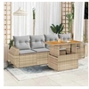 Image de Salon de jardin modulable GENERIQUE 4 personnes resine tressee 5 pieces 100 x 55 x 73 cm beige