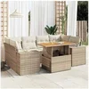 Image de Salon de jardin modulable GENERIQUE beige 2 personnes resine tressee 100 x 55 x 73 cm 7 pieces