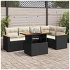 Image de Salon de jardin modulable noir bois massif 5 pieces 55 x 62 x 69 cm 2 personnes