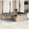 Image de Salon de jardin modulable GENERIQUE 11 pieces resine tressee 62 x 62 x 69 cm 2 personnes