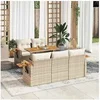 Image de Salon de jardin modulable GENERIQUE resine tressee 5 personnes beige 55 x 62 x 69 cm 6 pieces