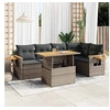 Image de Salon de jardin modulable GENERIQUE resine tressee 5 personnes 6 pieces 100 x 55 x 73 cm gris