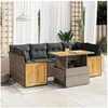 Image de Salon de jardin modulable GENERIQUE 2 personnes 7 pieces resine tressee 62 x 59 x 69 cm gris