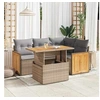 Image de Salon de jardin modulable GENERIQUE 5 pieces 4 personnes 62 x 59 x 69 cm resine tressee
