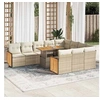 Image de Salon de jardin modulable GENERIQUE resine tressee beige 11 pieces 62 x 62 x 69 cm