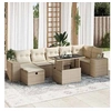 Image de Salon de jardin modulable rotin beige 5 pieces 62 x 93 x 69 cm 5 personnes