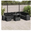 Image de Salon de jardin modulable resine tressee 5 personnes 9 pieces