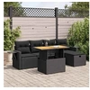 Image de Salon de jardin modulable resine tressee beige 6 pieces 62 x 62 8 personnes